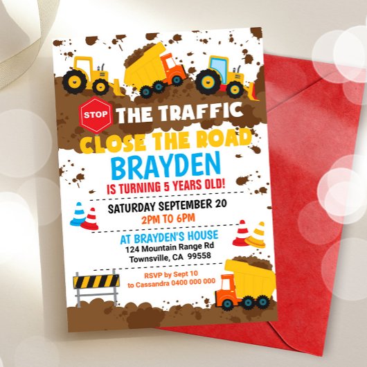工事招待ダンプカー パーティー 招待状