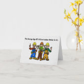 工事現場のイケメン作業員からのラブレターカード カード (黄色い花)