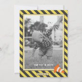 工事現場のダンプトラック 誕生日 どんな年齢でも 招待状 (裏面)