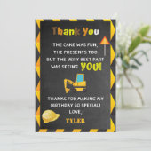 工事現場の誕生日パーティーありがとう サンキューカード (スタンド正面)