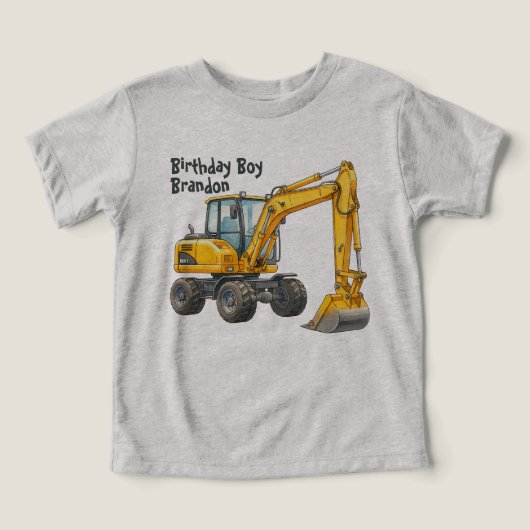 工事現場の誕生日パーティー ディガーTシャツ (デザイン正面)