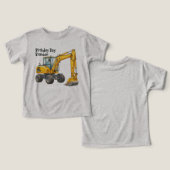 工事現場の誕生日パーティー ディガーTシャツ (デザイン正面&裏面)