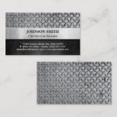 工事管理者 - ダイヤモンド金属プレート 名刺 (正面/裏面)