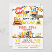 工事 誕生日 招待状 (正面)