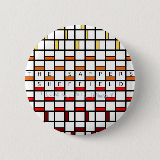 工兵のシェフィールドのバッジ 缶バッジ (正面)