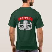 工兵のバッジのティー2 Tシャツ (裏面)