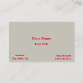 工具の名刺 – 赤いペンチ付き 名刺 (裏面)