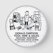 工具の採用および販売の産業用機器 ラウンド壁時計 (正面)