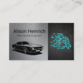 工具を手に | 自動車整備工場 名刺 (正面)