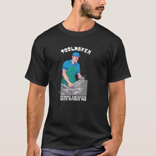 工具メーカーCNCオペレータおよび機械加工技術者 Tシャツ (正面)