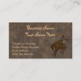 工具付きフェイクレザーウェスタンスタイル名刺 名刺