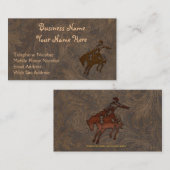 工具付きフェイクレザーウェスタンスタイル名刺 名刺 (正面/裏面)