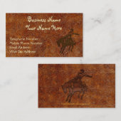 工具付きフェイクレザーウェスタンスタイル2名刺 名刺 (正面/裏面)