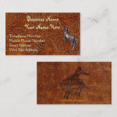 工具付きフェイクレザーウェスタンスタイル3プロファイルカード 名刺 (正面/裏面)