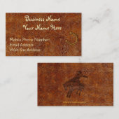 工具付きフェイクレザーウェスタンスタイル3名刺 名刺 (正面/裏面)