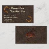 工具付きフェイクレザーウェスタンスタイル4名刺 名刺 (正面/裏面)