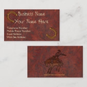 工具付きフェイクレザーウェスタンスタイル5名刺 名刺 (正面/裏面)