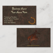 工具付きフェイクレザーウェスタンスタイルV名刺 名刺 (正面/裏面)