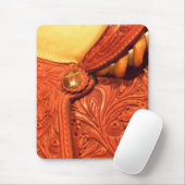 工具付きフェイクレザーサドル マウスパッド (マウス)