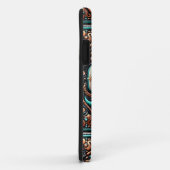 工具付きフェイクレザーターコイズブラウンカウボーイ Case-Mate iPhoneケース (裏面/右)