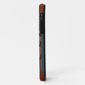 工具付きフェイクレザーブラウンとターコイズダンサー Case-Mate iPhoneケース (裏面/左)