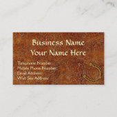 工具付きフェイク革、飲料用馬の名刺 名刺 (正面)