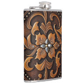 工具付きレザーデザイン フラスク (右)