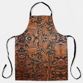 工具付きレザーブラウンヴィンテージエプロン エプロン (正面)