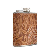 工具付きレザープリントウイスキーフラスコ フラスク (右)