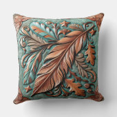 工具付き革プリント羽離れ飾 クッション (裏面)