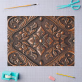 工具付フェイク革 薄葉紙 (クラフト)