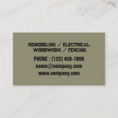 工具修理保守建築便利屋 名刺 (裏面)