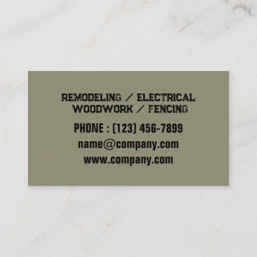 工具修理保守建築便利屋 名刺 (裏面)