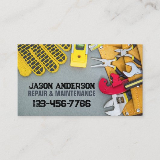 工具修理保守建築便利屋 名刺 (正面)