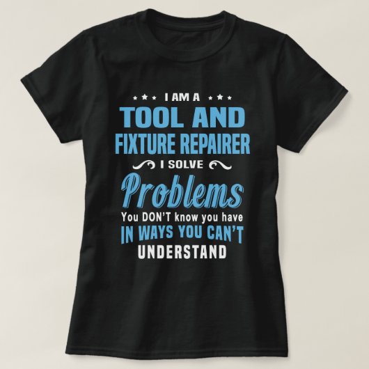 工具及び取付具修理装置 Tシャツ (デザイン正面)