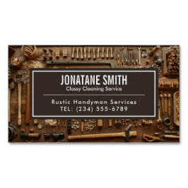 工具素朴大工の木工職人 マグネット名刺