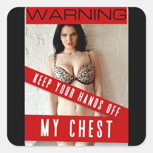 工具胸警告のステッカー スクエアシール (正面)