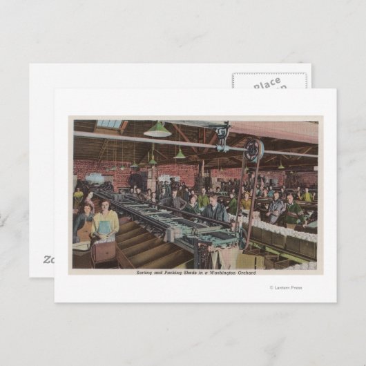 工場および作業者の分類と梱包(インテリア) ポストカード (正面/裏面)