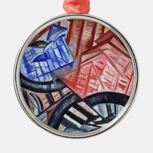 工場および橋 メタルオーナメント (正面)