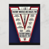 工場の口笛もバグル ポストカード (正面)