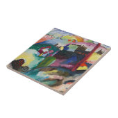 工場の煙突付きワッシリーカンディンスキーの風景 タイル (側面)