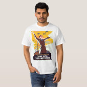 工場へ来たまえ Tシャツ (正面フル)
