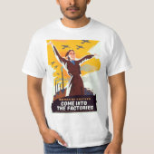 工場へ来たまえ Tシャツ (正面)