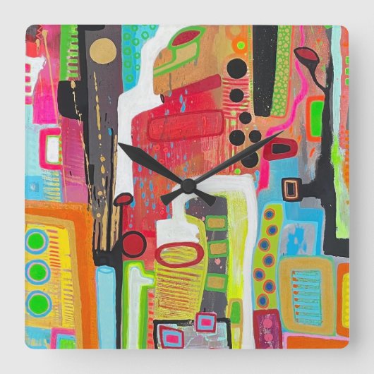 工場作業用壁時計 スクエア壁時計 (正面)