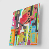 工場作業用壁時計 スクエア壁時計 (傾斜)