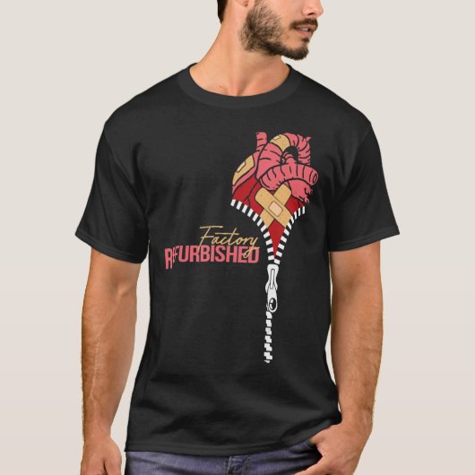 工場改修済みハート手術生存者戦士 Tシャツ (正面)