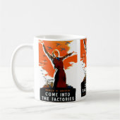 工場来に入る コーヒーマグカップ (左)