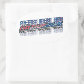 工場楕円形のステッカー 楕円形シール (バッグ)