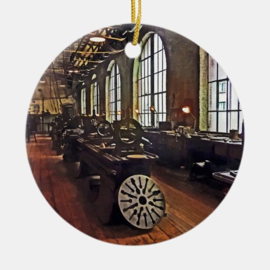 工場機械工場 セラミックオーナメント (正面)