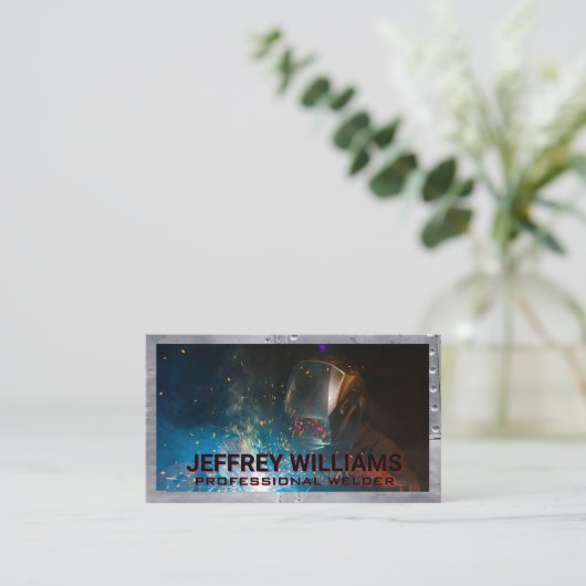 工場溶接機の製作 名刺 (スタンド正面)